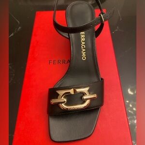Salvatore Ferragamo Priscilla Black Heeled Sandals